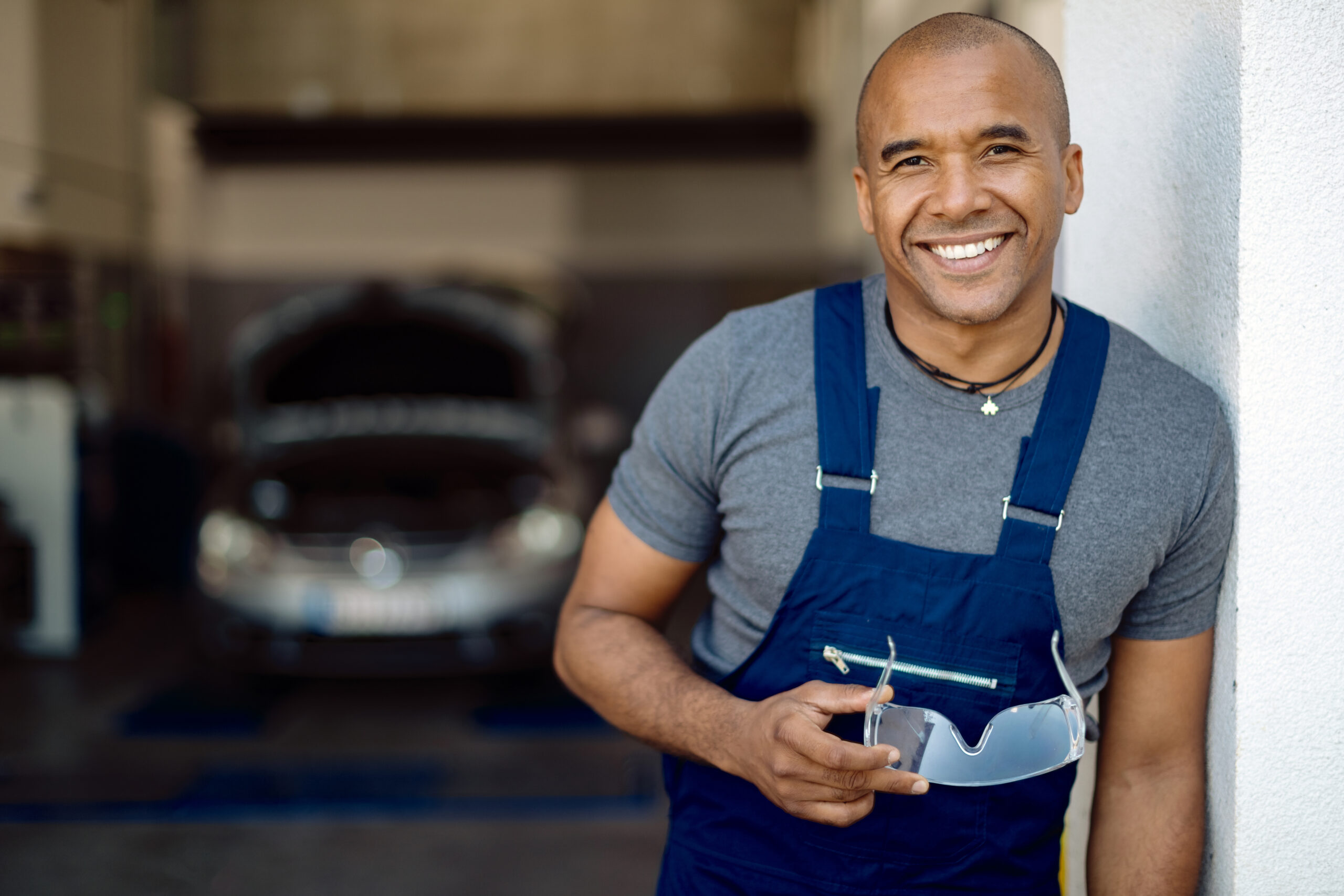 Auto mechanic in a repair shop.